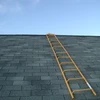 Acro 6' Chicken Ladder Section with hook and protective covers, yellow elevated ladder equipment.