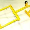 Acro 6' Chicken Ladder Section in yellow with hook and protective covers, staging aid ladder.