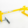 Acro 12089 Parapet Wall Guardrail Bracket, a yellow guardrail accessory by Acro, for safety installations.