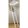 Rainbow Attic Stair F-Series steel attic ladders, 9-foot height, white color, commercial rated attic stairs.