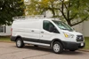 Prime Design AR1910 Ladder Rack, Aerodynamic, for Ford Transit 130" WB Mid-Roof, white van.
