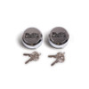 Slick Locks SL-AL-PL-2KA replacement puck locks with Steel Keys, 2 pack keyed alike.