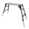 MetalTech Model E-PWP Aluminum Mobile Work Platforms, silver color, by MetalTech brand, portable work platform.