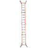 Werner FMT Pro Series fiberglass telescoping multi-position ladder, 300 lb. duty rating, red color.