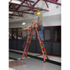 Werner FMT - PRO Series fiberglass multi-position ladder, fmt13, 300 lb. duty rating, orange color.