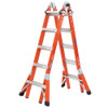 Werner FMT multi-position ladder, fiberglass, orange, multi-purpose, 300 lb. duty rating, Type IA.