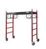 MetalTech I-BMSS 6' to 12' Heavy Duty Scaffold, 1500 lb. Capacity, red frame, black platform.