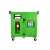 Knaack green secure equipment cabinet, Model 139-SK-01-KL, 59.4 cu ft with lock.