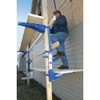 Werner SPJ-100 Steel Pump Jack, industrial climbing tool, blue and silver, Werner brand equipment.