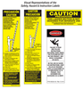 Werner Parts LET100 Ladder Parts labels for Extension Trestle Ladders, safety warning stickers set.
