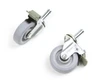 Werner Parts 40-5 Caster Kit Ladder Parts with gray wheels and silver metal brackets.