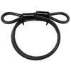 Master Lock 85DPF 4ft long x 3/8in diameter looped end cable, black color.
