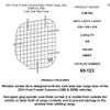 Adrian #60-123 Gray Rear Door Screen, 18.3w x 20.3h, for Transit Connect Passenger Side.
