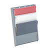 Adrian Steel #BH4 4-Slot Literature Rack, 12.8w x 19.5h x 2.5d, Gray