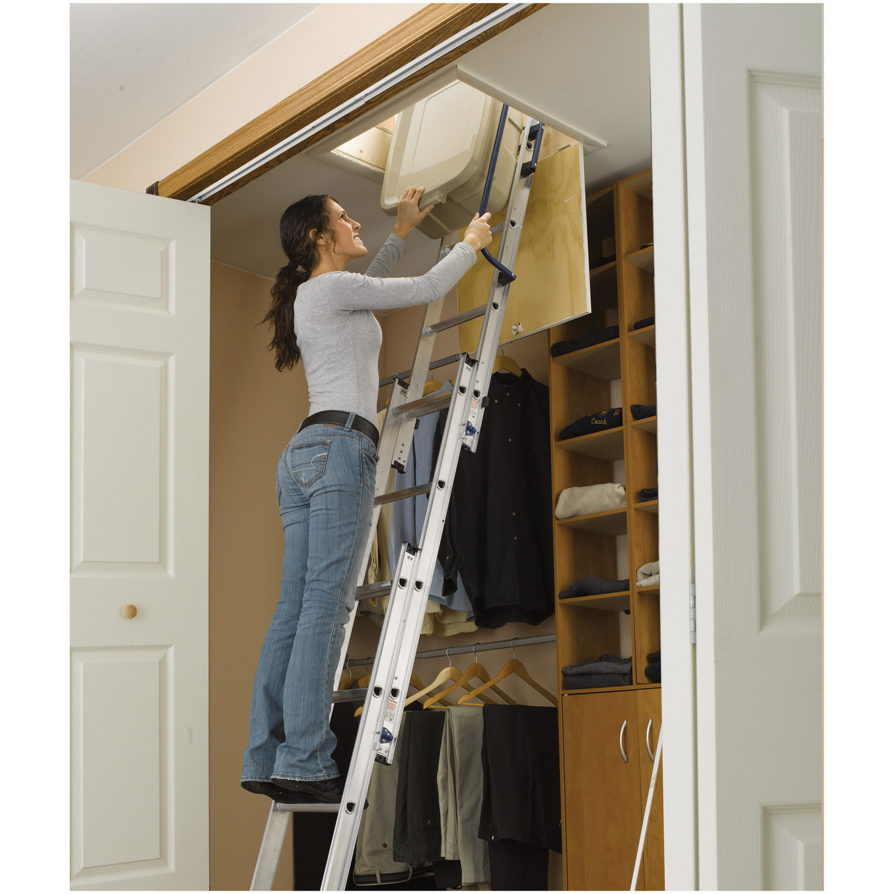 small opening attic ladder        
        <figure class=