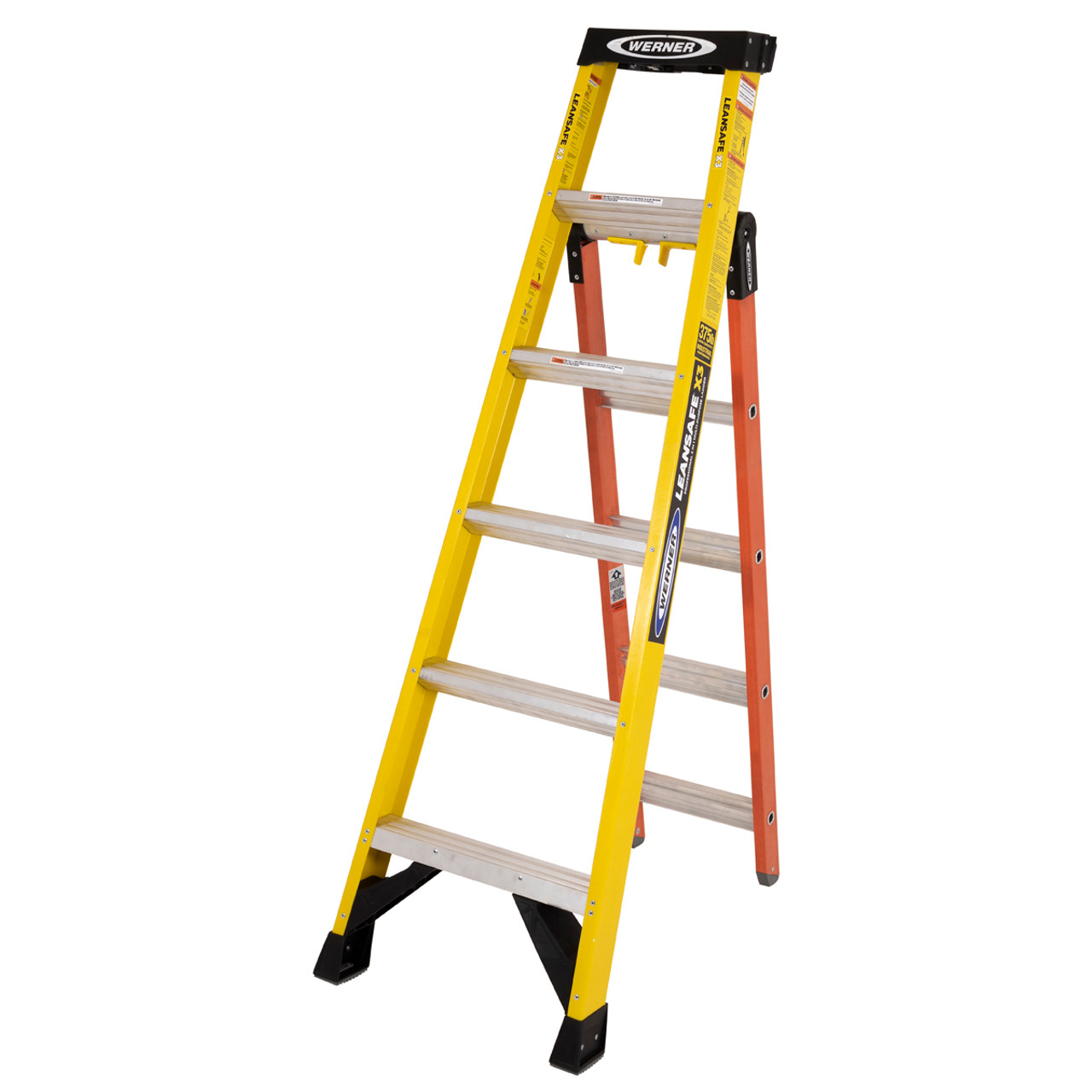 Fiberglass Podium Ladder - 11' Overall Height H-7017 - Uline