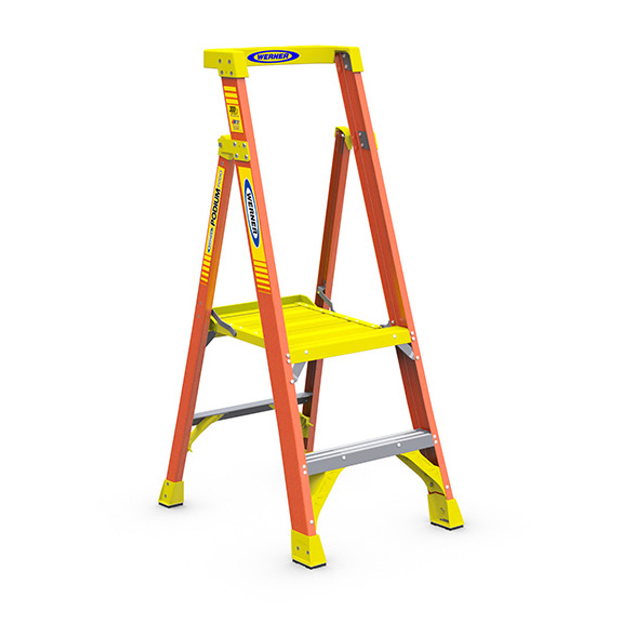 Werner PD6202 | 2 Ft Fiberglass Podium Ladder / Type IA 300 lb Rating