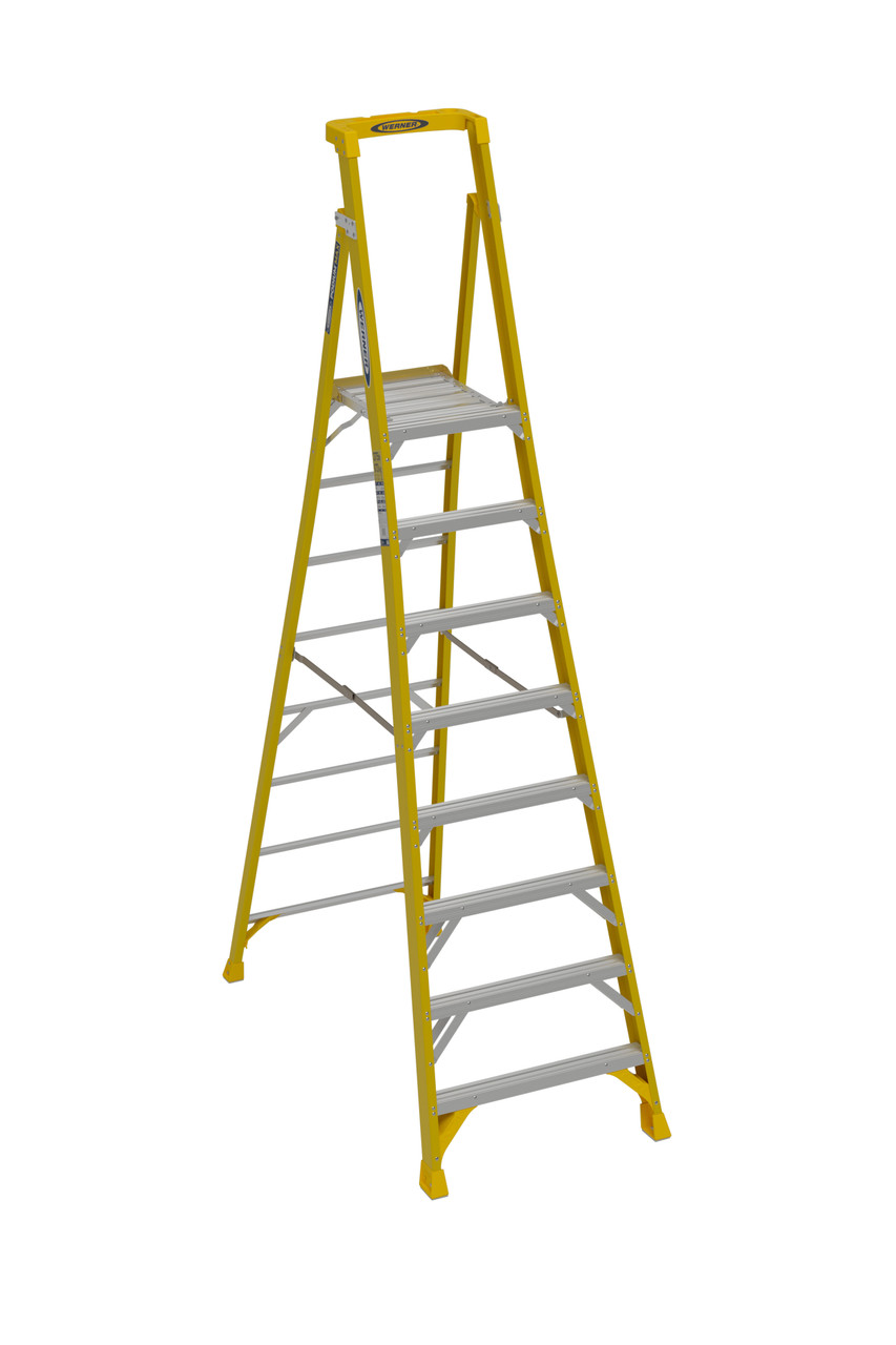 Werner PD7308  8 Ft Fiberglass Podium Ladder / Type IAA 375 lb