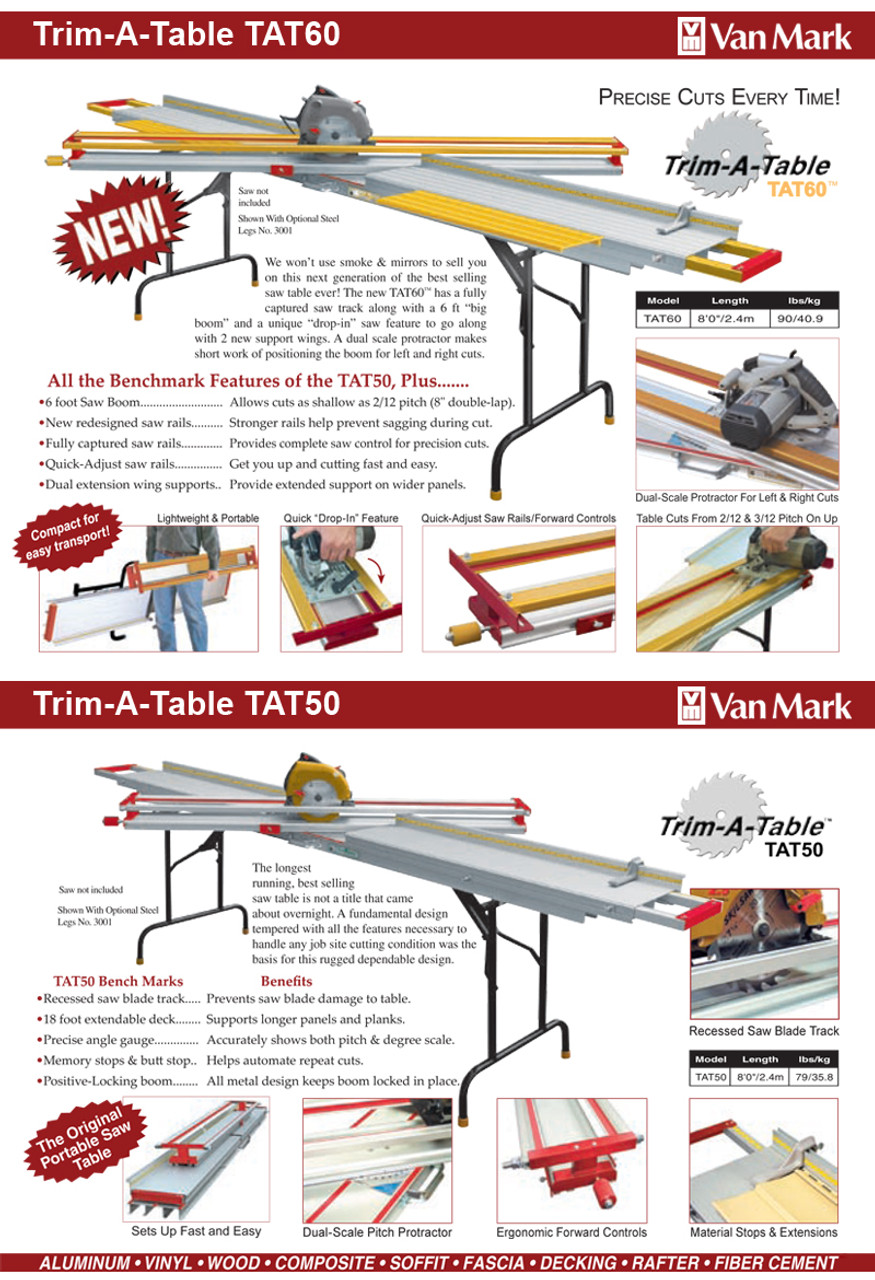 van mark trim a table for sale