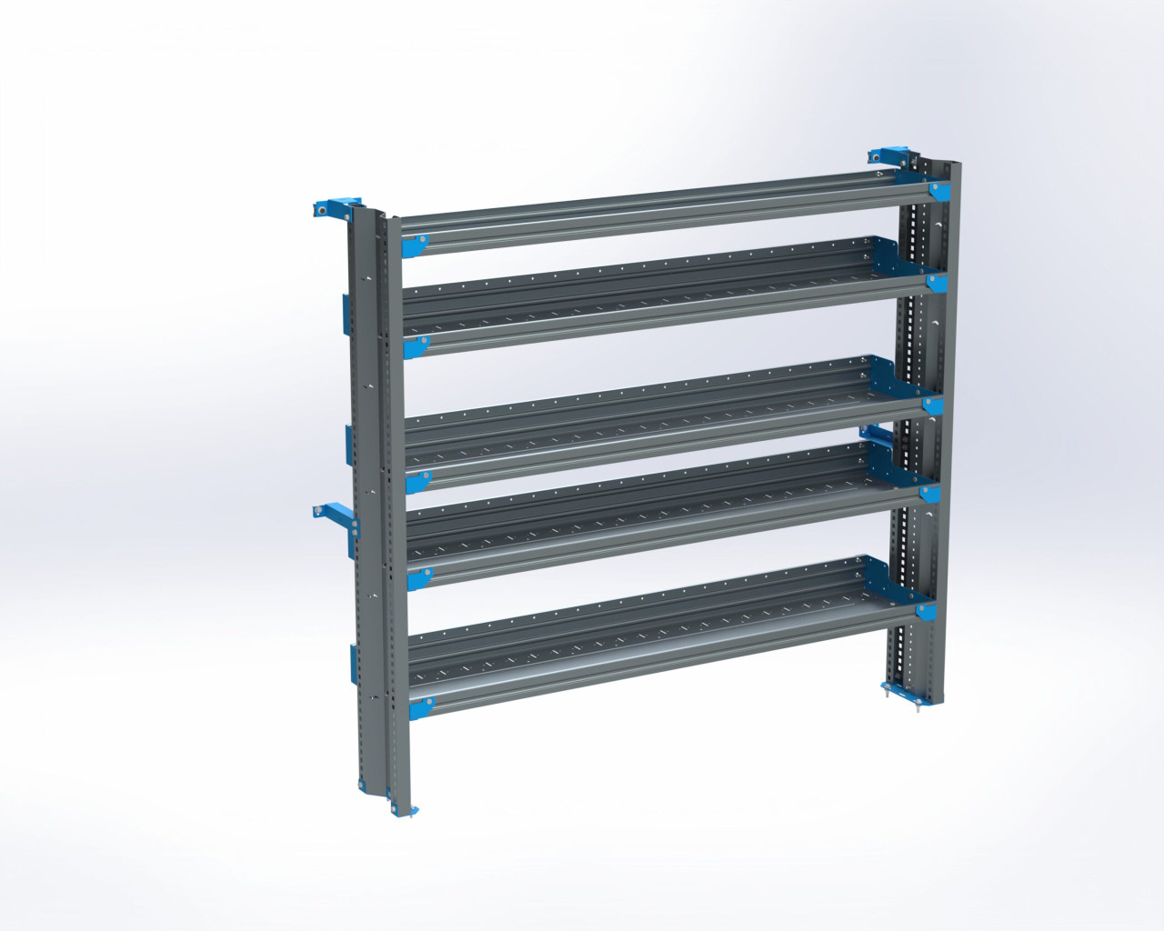 Adrian AS-2T1472PMHA 5-Shelf Unit, Tank Rack & Cabinet Use, 14x72 ...