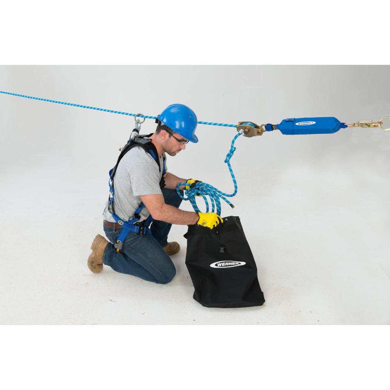 Werner L120XXX 2-Man Rope Horizontal Lifeline System, D-Bolt