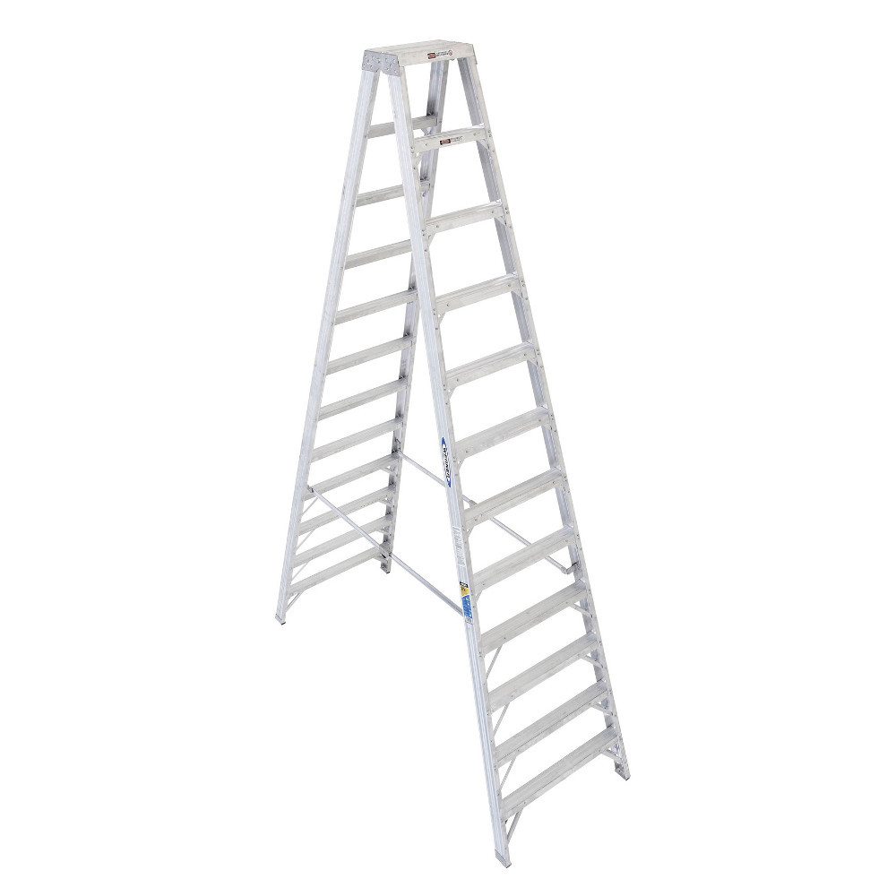 Werner T400 Series Twin Sided Stepladder 375 lb Rated - Industrial