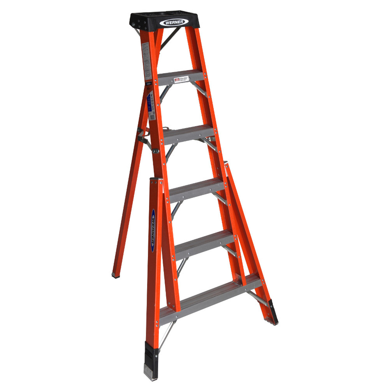 Werner Ftp Series Fiberglass Tripod Stepladder 300 Lb Rated Industrial Ladder Supply Co Inc