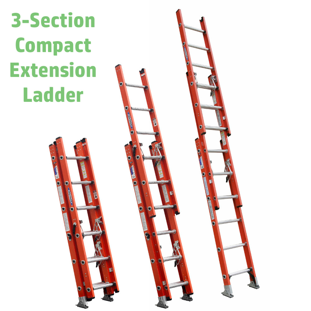 Pro Grip Extension Ladder, 2 Sections, Medium-Duty Aluminum, 16-Ft.