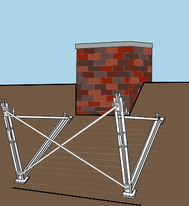 Acro 19702 Pair of Johnny Jack Roof Brackets for Steel Shingles, Tile