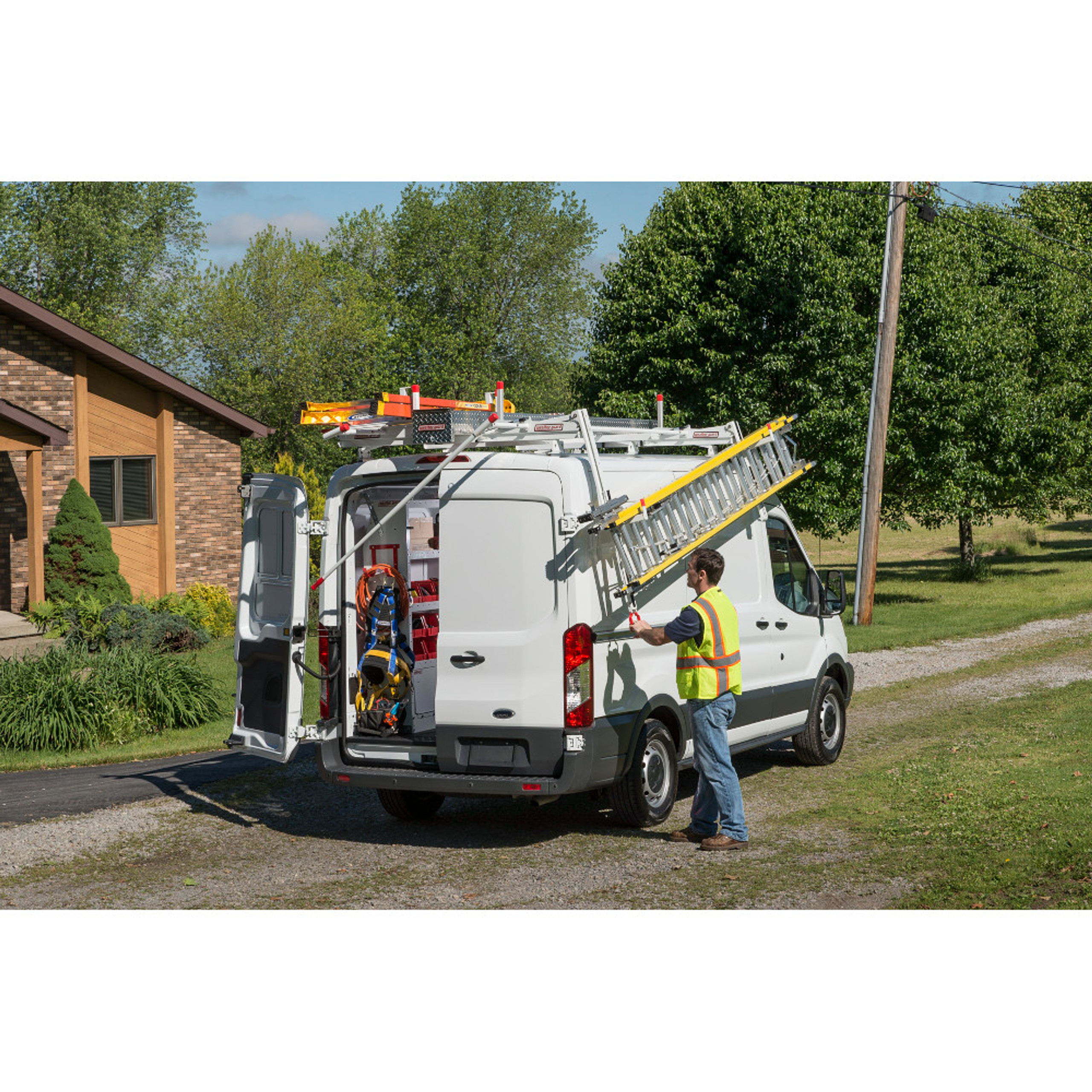 Weather Guard Model 2291301 EZGLIDE2 Dropdown Ladder Rack, Extended