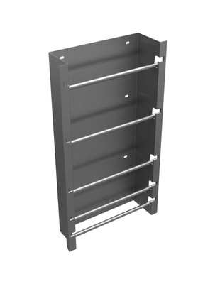 Adrian Steel #WRH5 5-Bar Spool Holder, 12w x 25h x 4d, Gray