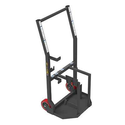 MetalTech I-SCDPL Construction Cart, a sturdy storage and transport cart with red wheels from MetalTech.