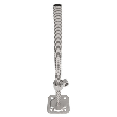 MetalTech M-MBSJP24NH Galvanized Leveling Jack with Plate, short handle, hollow scaffold leveling jack.