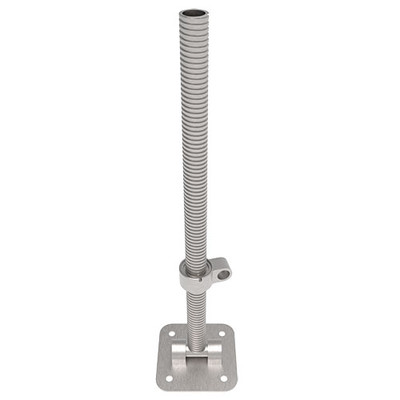 MetalTech M-MBSJPSW24NH Galvanized Leveling Jack with Swivel Plate – Short Handle (Hollow)