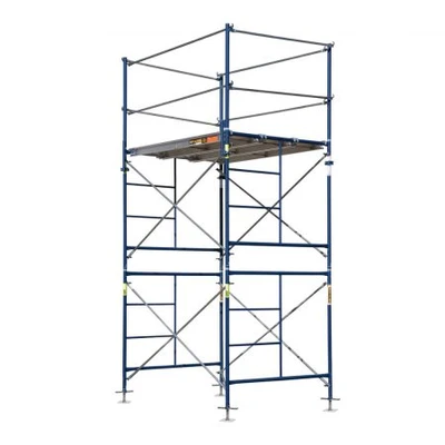 MetalTech M-MFT5710-A 7 ft x 5 ft x 10 ft 2-Story Saferstack Scaffolding with 24 in. leveling jacks