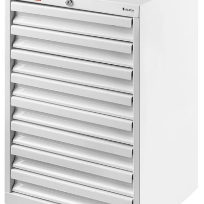 Weather Guard Model 9928-3-02 8 Drawer durable steel cabinet, 16x14x24 inches, silver color.