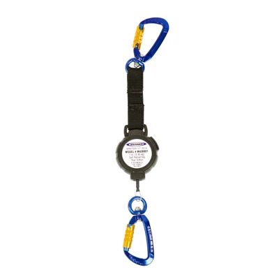 Werner Fall Protection M430001 1lb. Impact Resistant Tool Attachment self retracting tether, blue and black.