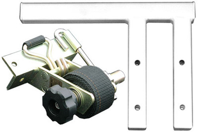 Rack Strap RS5X-K8J-C j hook strap with mounting bolts and metal bracket for secure equipment.