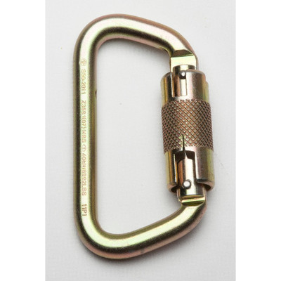 Werner Fall Protection A100301 Carabiner, 3/4 In, 3600 Lb, Anchorage Connectors, gold color.