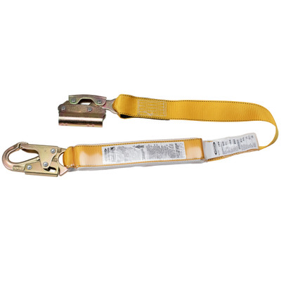 Werner Fall Protection L210106 3 ft. manual rope adjuster with yellow shock absorbing lanyard.