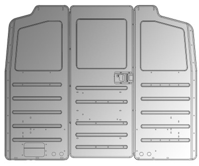 Adrian Steel #S1M1HC1FSV Steel Partition Panel Kit w/ Door Kit, Gray, Multiple Vehicles