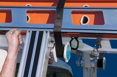 System One AWW-4 Work Winch, 4-pack, securing with work tie-down system.