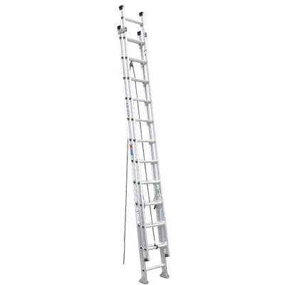 Werner D1524-2 24 Ft Aluminum Extension Ladder, Werner aluminum ladder, Type IA 300 lb rating.