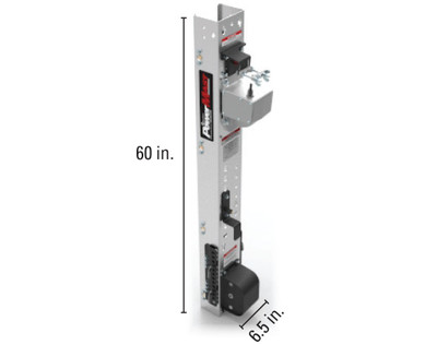 ReechCraft PowerMast 4026151 climbing unit, Vertical Access Equipment, 60in tall, 6.5in wide, silver and black.