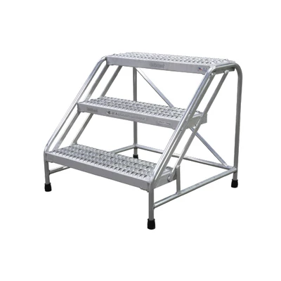 Cotterman 3-Step Aluminum Step Stand with Rubber Tipped Legs, model 1803N3232A3E10B1C50P1, by Cotterman.