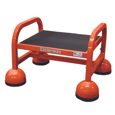Cotterman ST-120 A2 XX P5 industrial step, orange MasterStep office ladder with double top step.