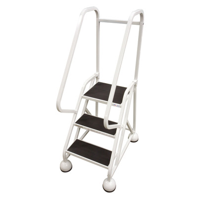 Cotterman ST-321 A2 XX P5 | MasterStep Office Ladder / 3 - Step / 27 In Platform Height / 57 In Overall Height / Double Top Step / Double Handrail