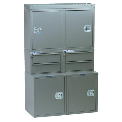 Adrian Steel #MD701 Cabinet & Drawer Module, 36w x 58h x 18d, Gray