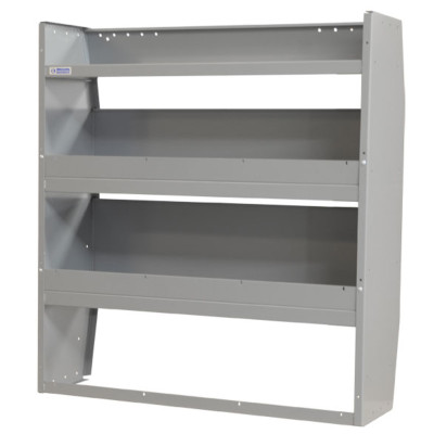 Adrian Steel #4442 Welded 3-Shelf Unit, 42w x 46h x 14d, Gray