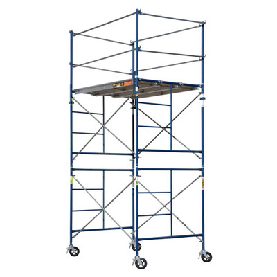 MetalTech M-MRT5710-A 7 ft x 5 ft x 10 ft 2-Story Saferstack Scaffolding with 8 in. casters